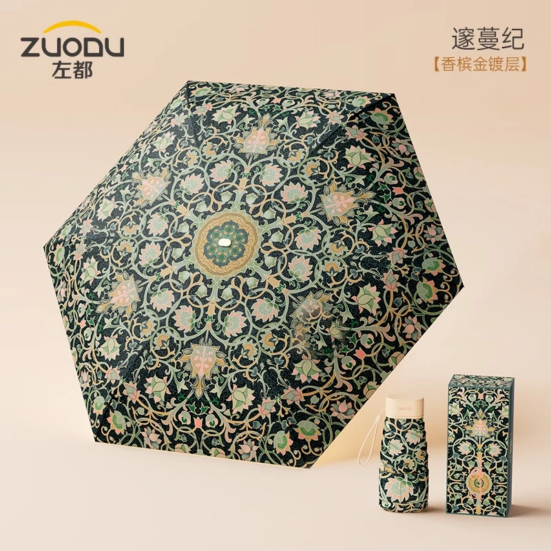 官方正品莫里斯便携折叠防晒遮阳伞黑胶专用防紫外线晴雨伞太阳伞