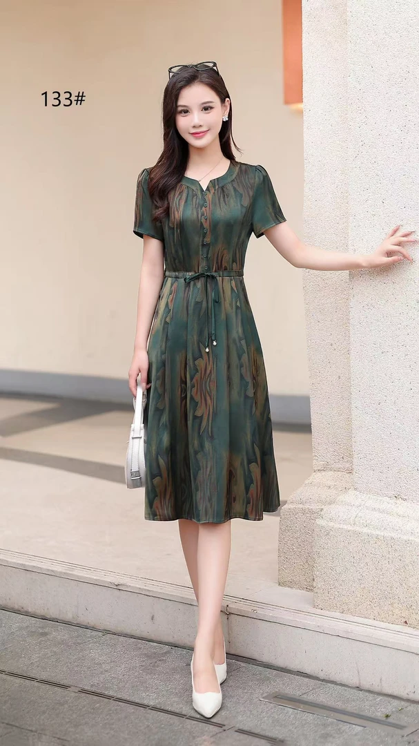 【桑】QX526新款女夏季2025优雅妈妈洋气质名媛轻奢高级感裙子