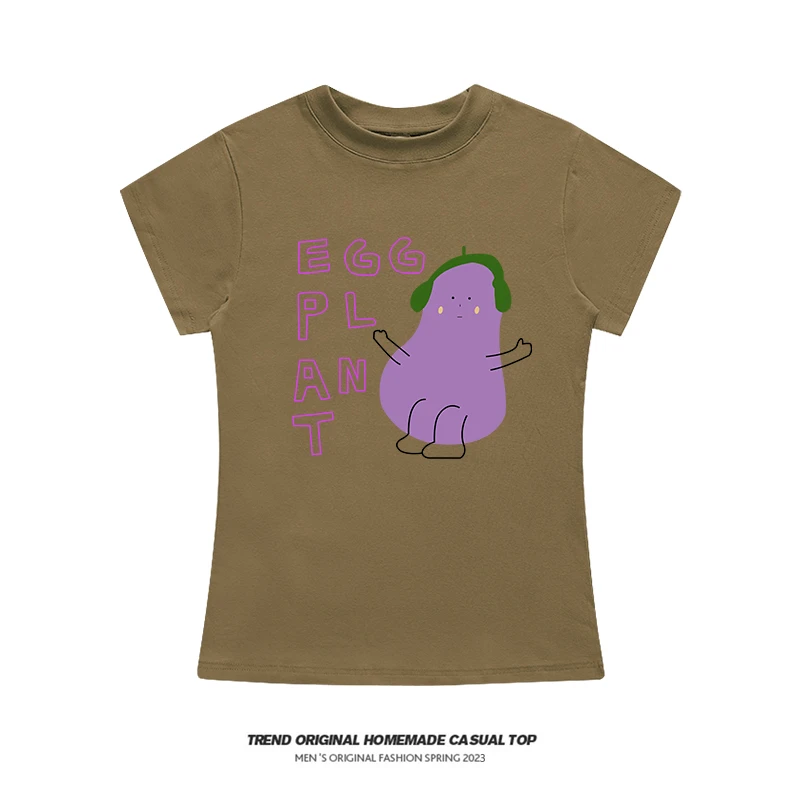 【T恤系列】茄子精 高级款 正肩短袖T恤