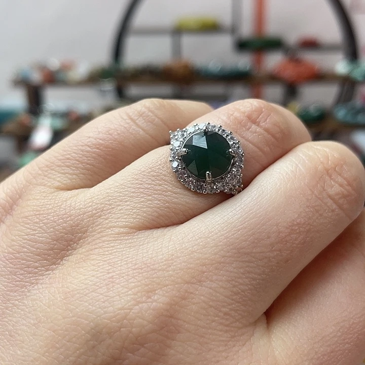 翡翠未镶嵌戒指饰品