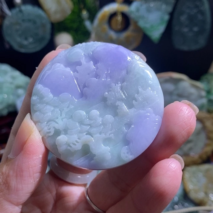 【闪购商品】颈饰未镶嵌翡翠山水