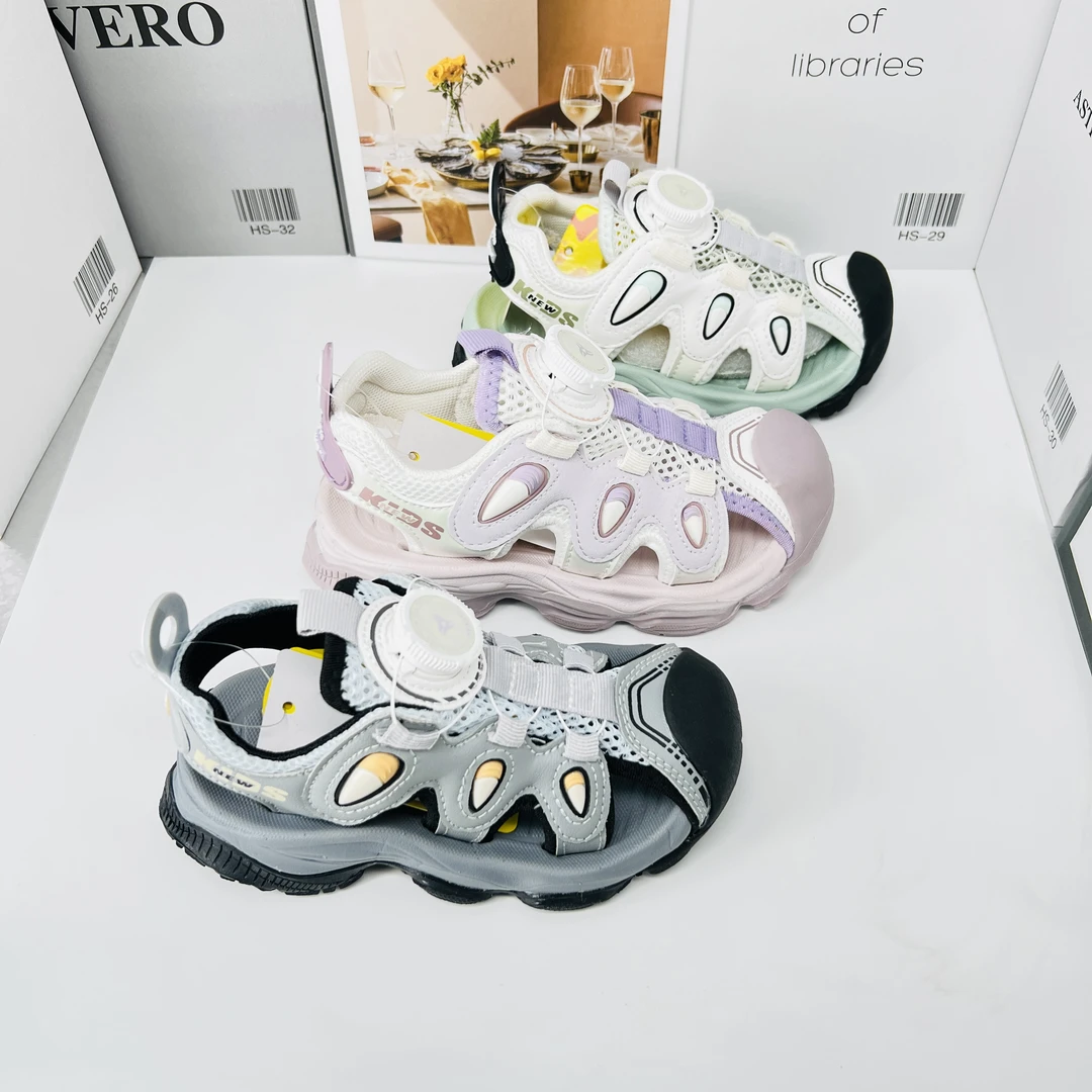 3590~儿童夏季时尚透气软底舒适运动机能包头防滑大底凉鞋