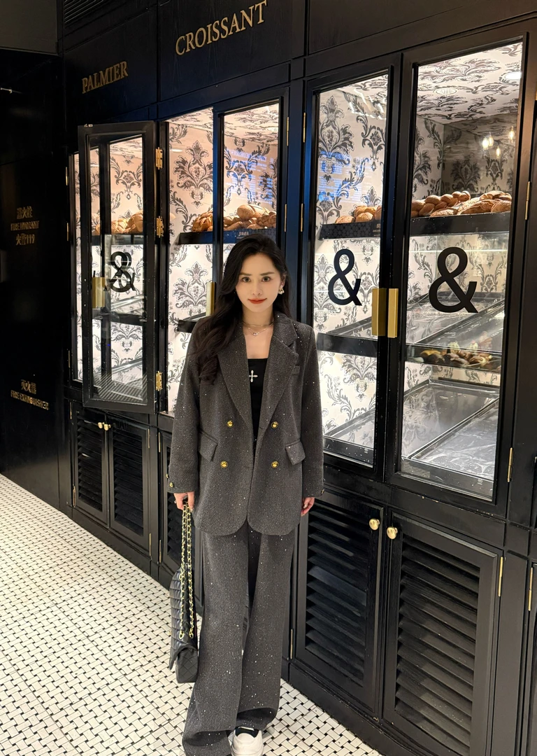 洋气星光气质时尚百搭春夏复古名媛裙子裤子外套