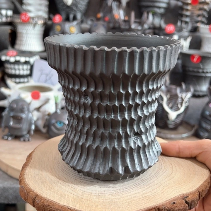 紫砂花盆内口11.3外高12.7