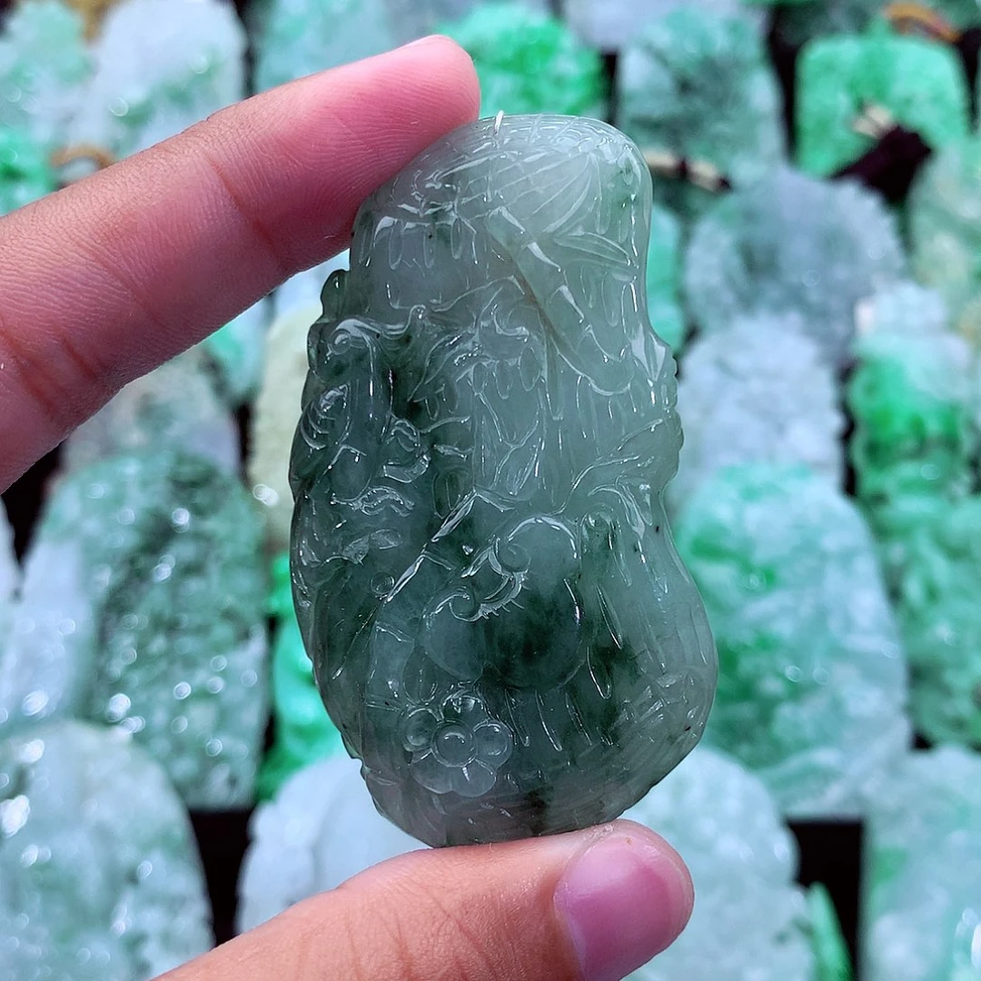 翡翠未镶嵌吊坠(不含链)