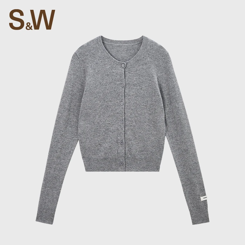 【喜楽专属】SW速惟 秋冬法式针织100羊毛开衫慵懒百搭外套 4181