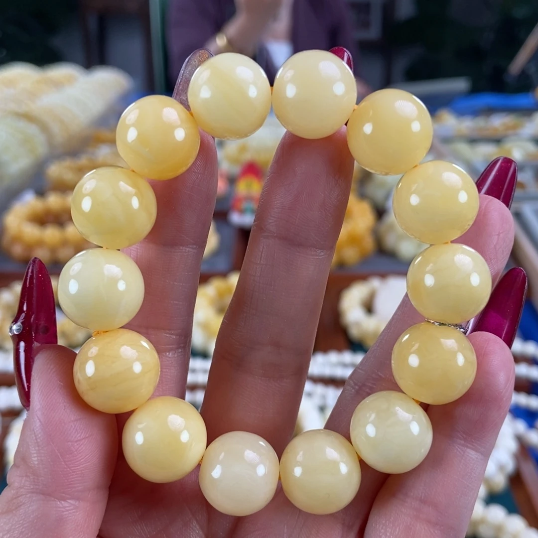 琥珀未镶嵌珠宝奇石14圆珠22.13