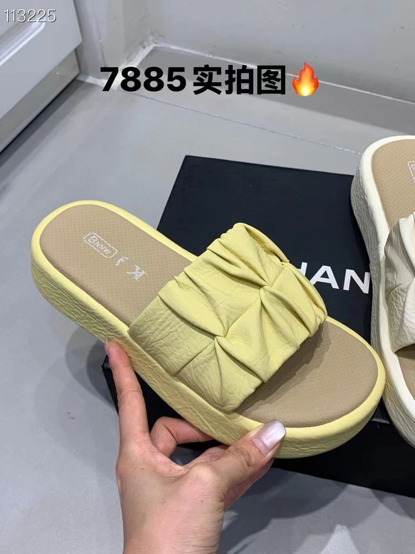 一字拖平底圆头时尚休闲舒适厚底露趾外穿软底夏季