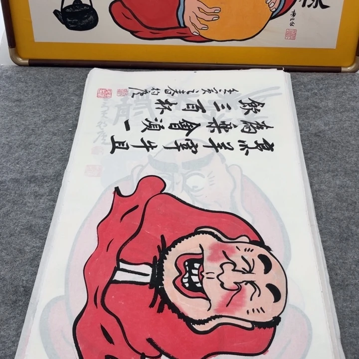 国画手绘禅意画一物一拍