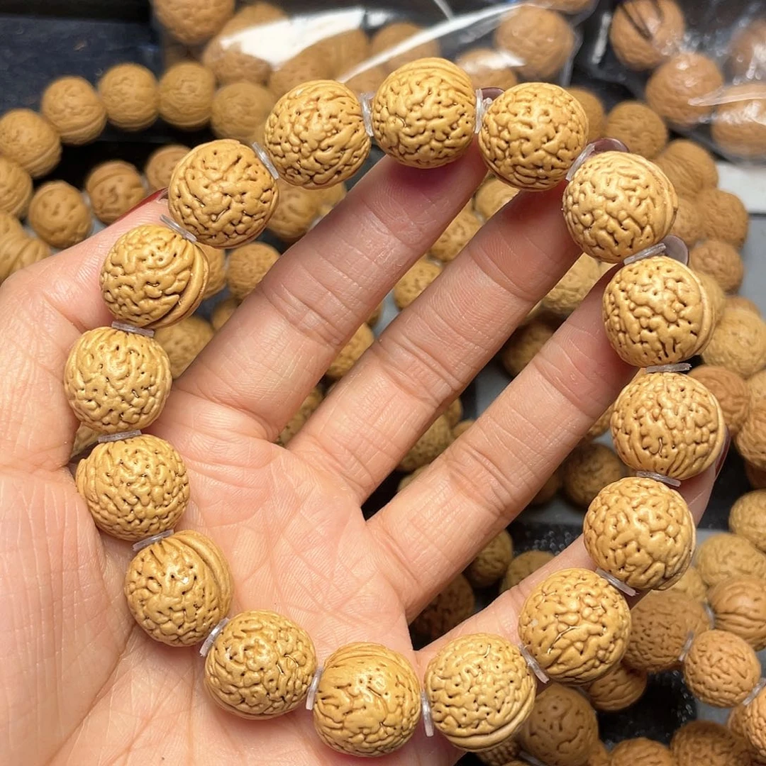 桃核手串15野生核钱袋子