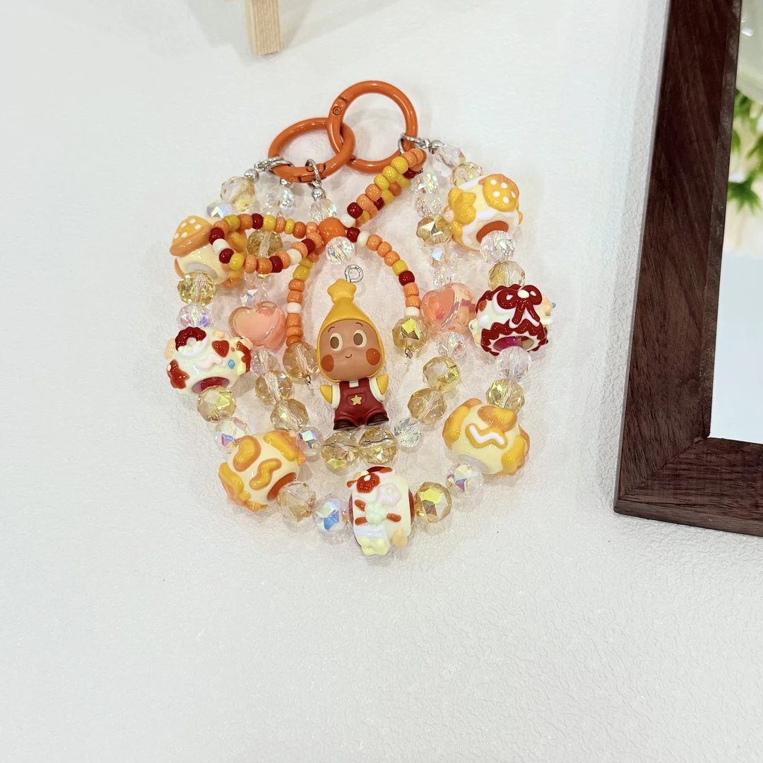 铜合金手镯 SZ-113泡泡玛特双链创意手工串珠手机链钥匙扣