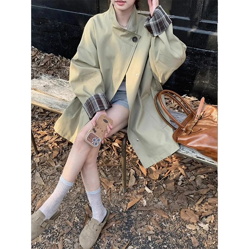 卡其色风衣女短款小个子2025新款春秋季英伦风高级感韩系爆款外套