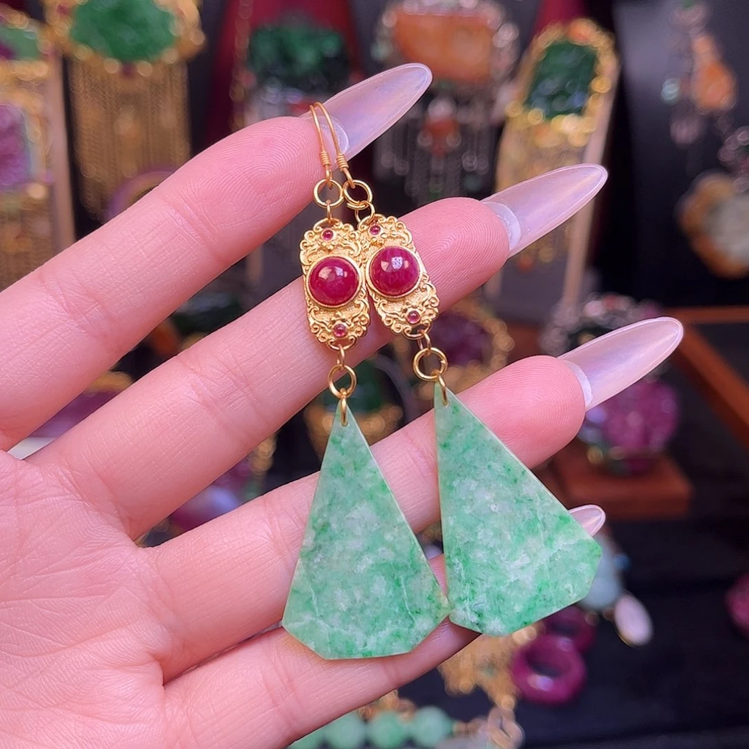 翡翠未镶嵌耳饰上新