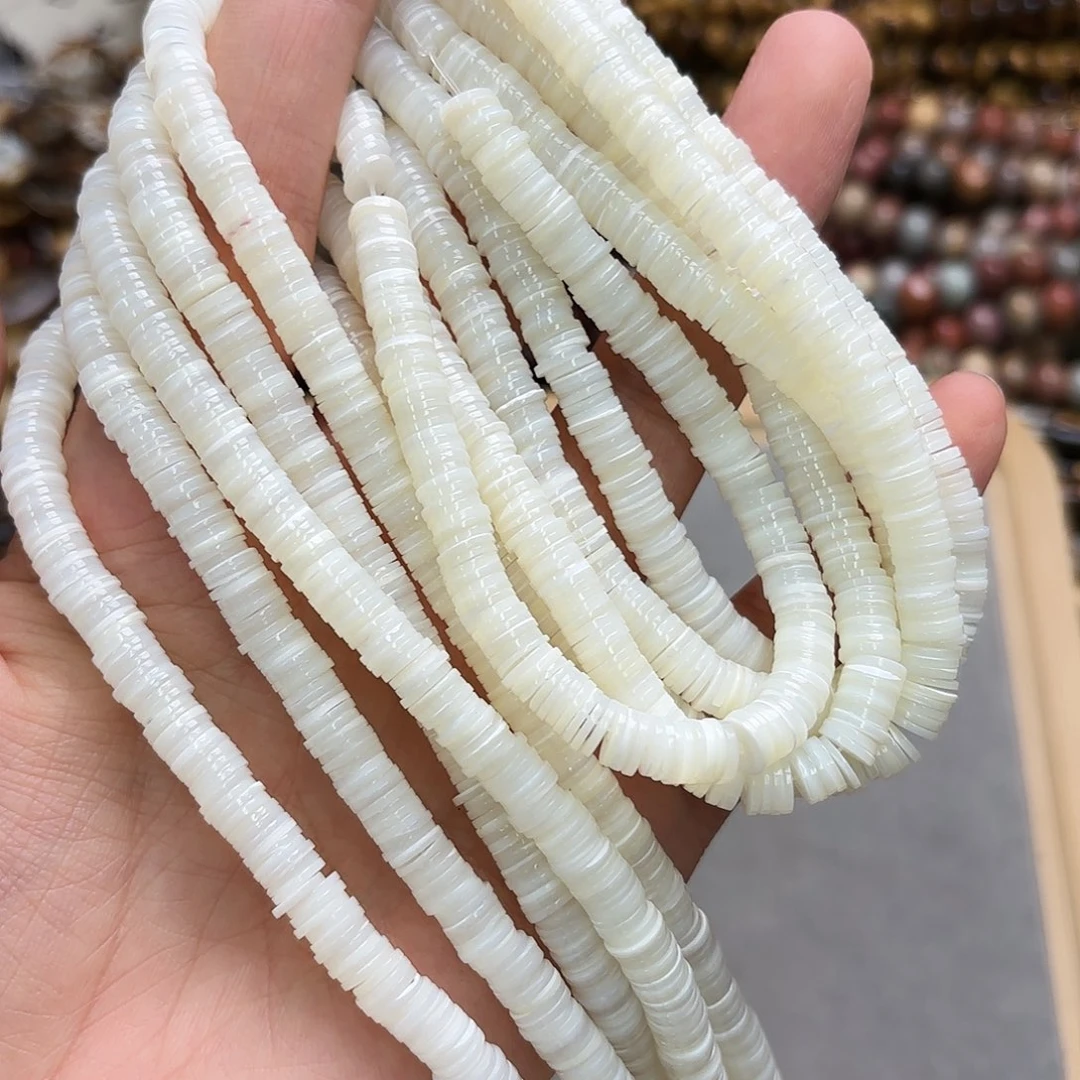 未镶嵌玛瑙/玉髓珠宝半成品卡六马蹄螺直切一条