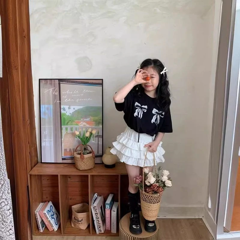 芭蕾风甜美蛋糕蓬蓬半身裙女夏季2025新款黑色时尚防走光短裙