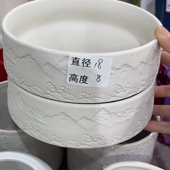 多肉绿植陶瓷花盆9.9包邮，有孔