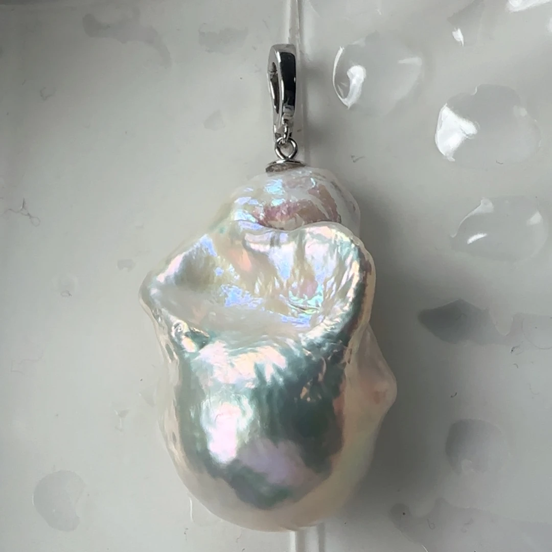 淡水珍珠银S925镶嵌颈饰