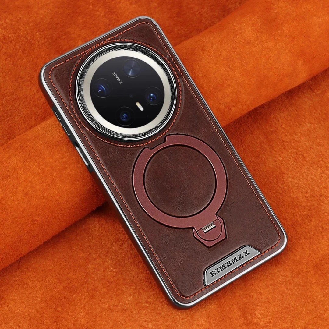 适用华为Mate70Pro手机壳新款皮套支架m60p高档p70全包防摔保护