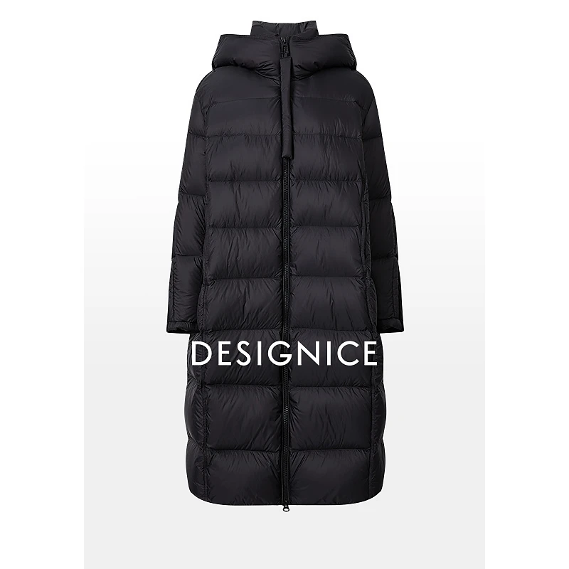 【会员闪购】迪赛尼斯时尚百搭冬装新款加厚通勤连帽保暖羽绒服