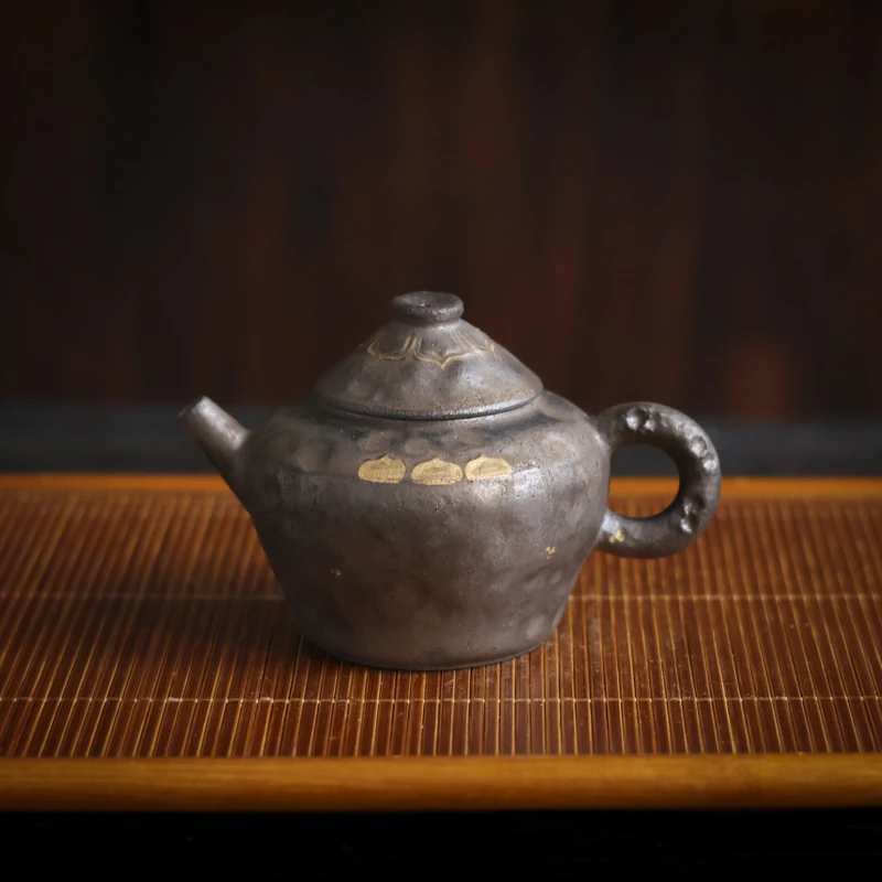 当代 陨铁釉-灰念-金莲壶-100CC（灰念0327）