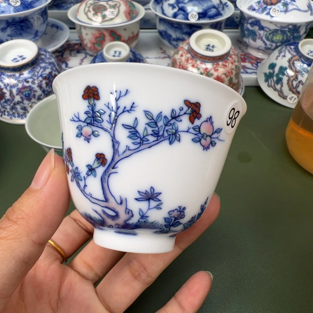 陶瓷景德镇纯手工纯手绘茶具木木98