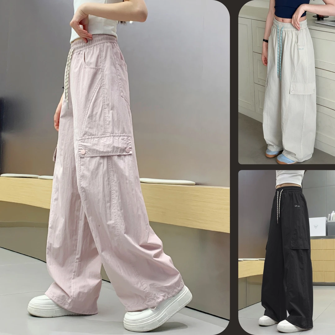 女童休闲阔腿工装裤中大童儿童6-12岁洋气薄款防蚊韩版宽松长裤