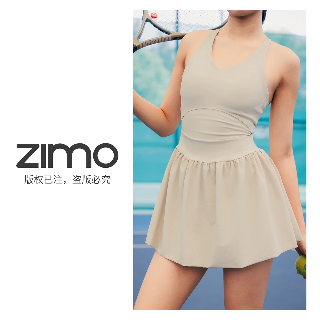 空气层女士连衣裙520-zimo-健身裙瑜伽裙外穿休闲时尚YFSK520