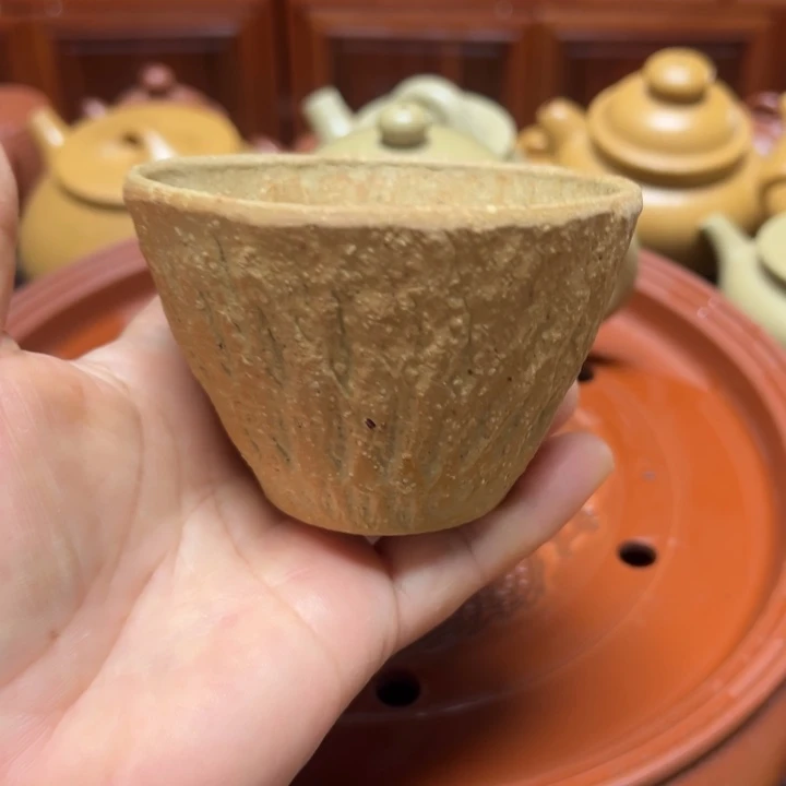 茶杯紫砂宜兴原矿本绿