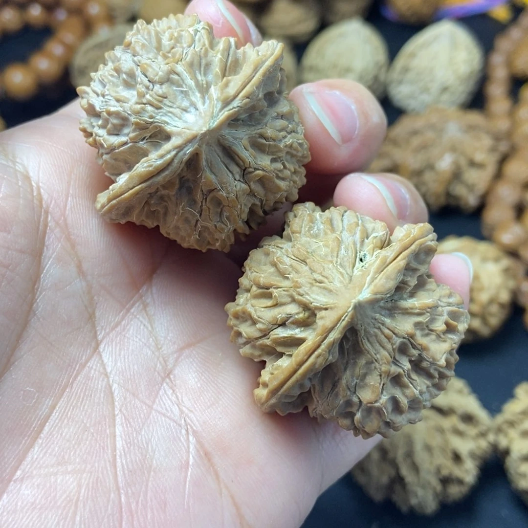 桃核把件秦岭核桃野麻37+