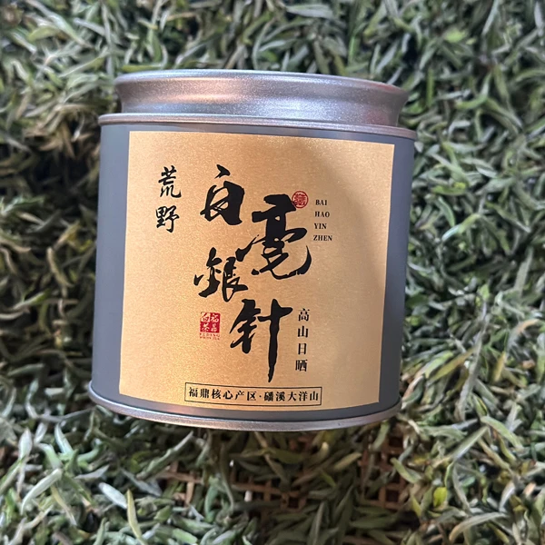 「茶山直供」福鼎磻溪大洋山2025年荒野头采白毫银针，一罐50克装