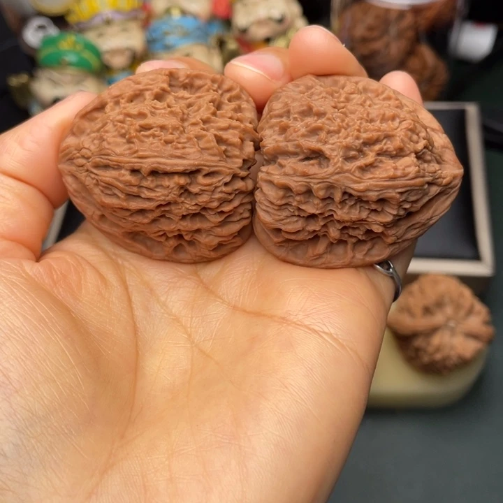 吊坠文玩核桃404041尺三角拉丝微凹底高炮