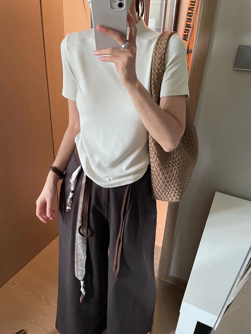 FUJIA STYLE新款气质休闲百搭时尚舒适简约T恤D1282