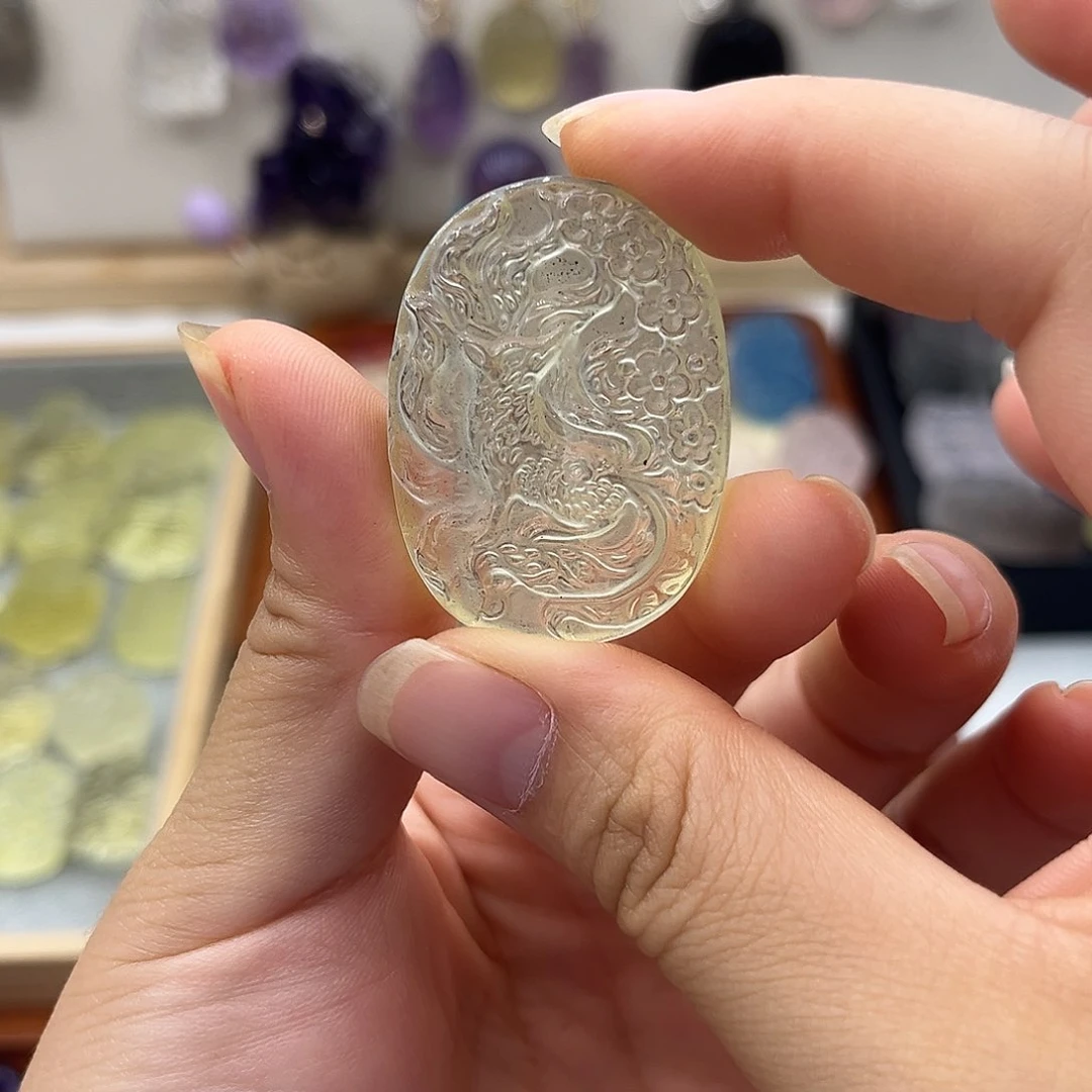 银S925镶嵌颈饰水晶裸牌不作款微瑕27