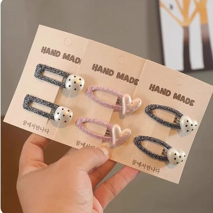 新款儿童发夹不伤发BB夹爱心高颜值刘海侧边女孩发卡可爱甜美发饰