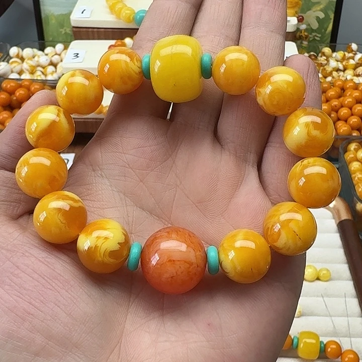 月***胧非金属精品老蜡色素串搭配一条