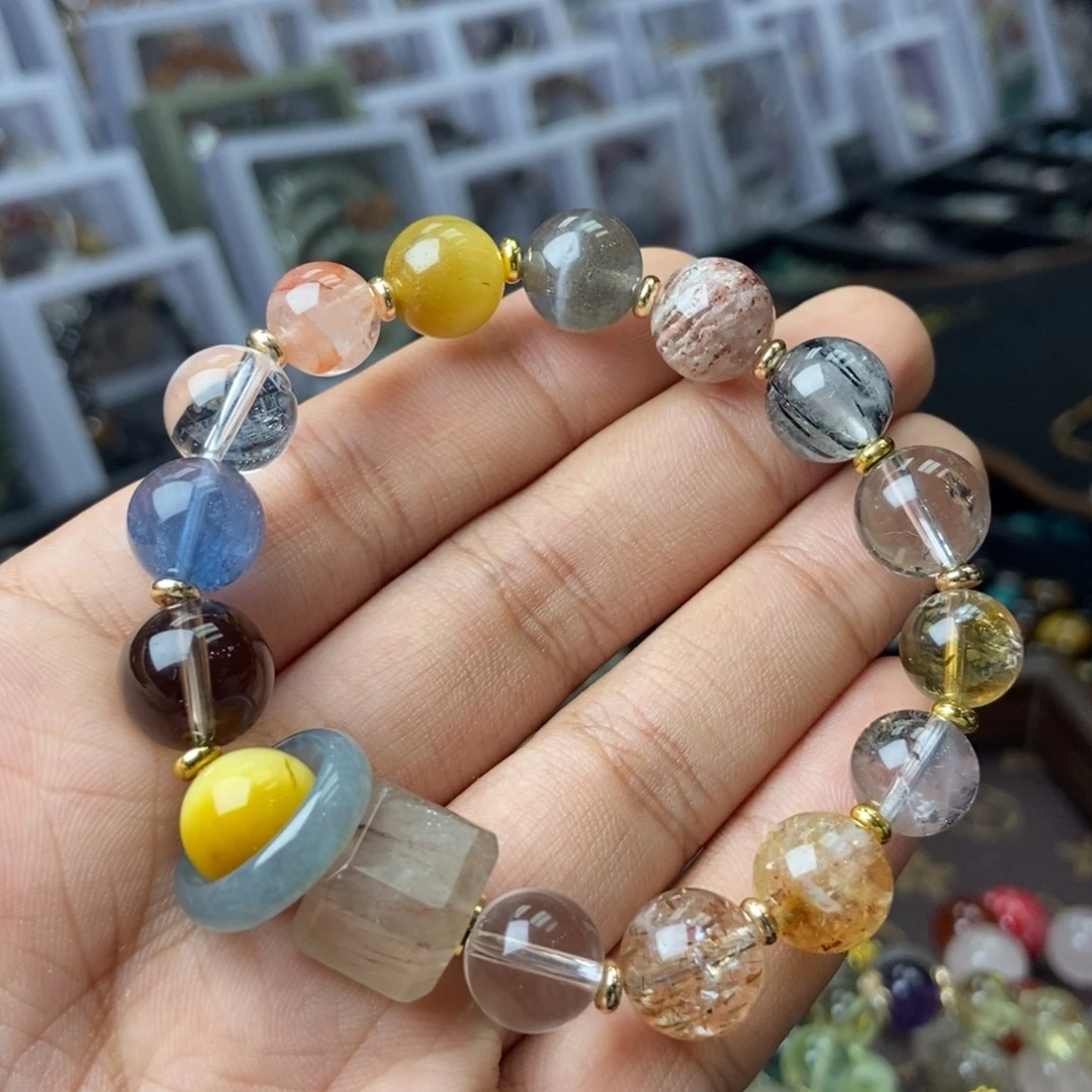 水晶合金手链多宝