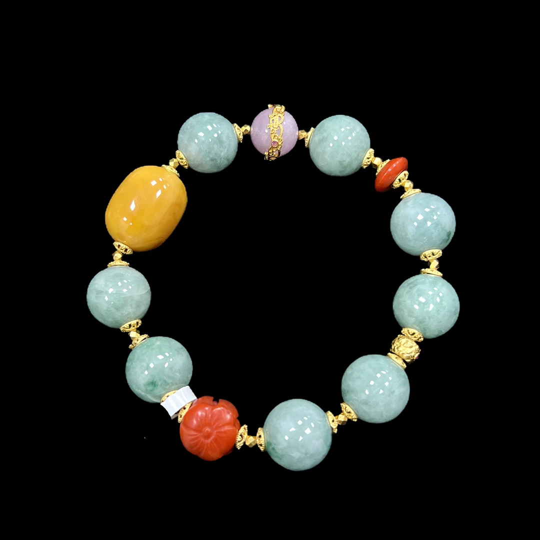 V9701翡翠手串孤品！