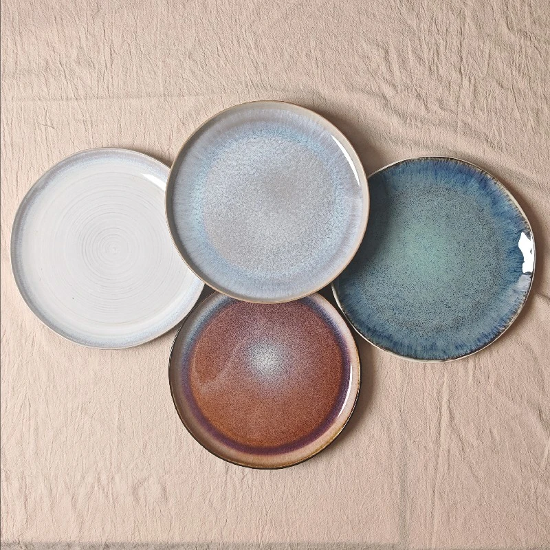 【微瑕】陶瓷盘子窑变盘子组合214DB