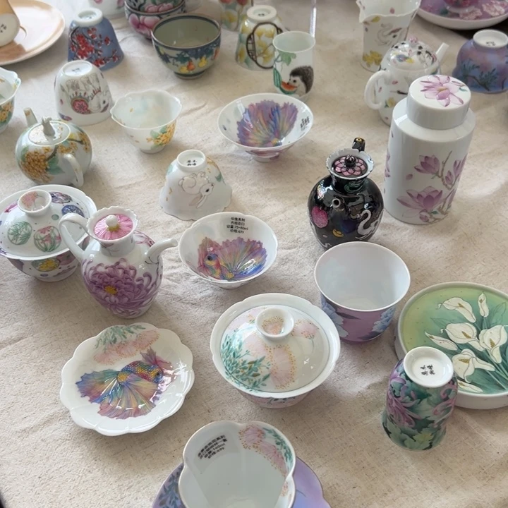 珐琅彩茶具摊位啊啊