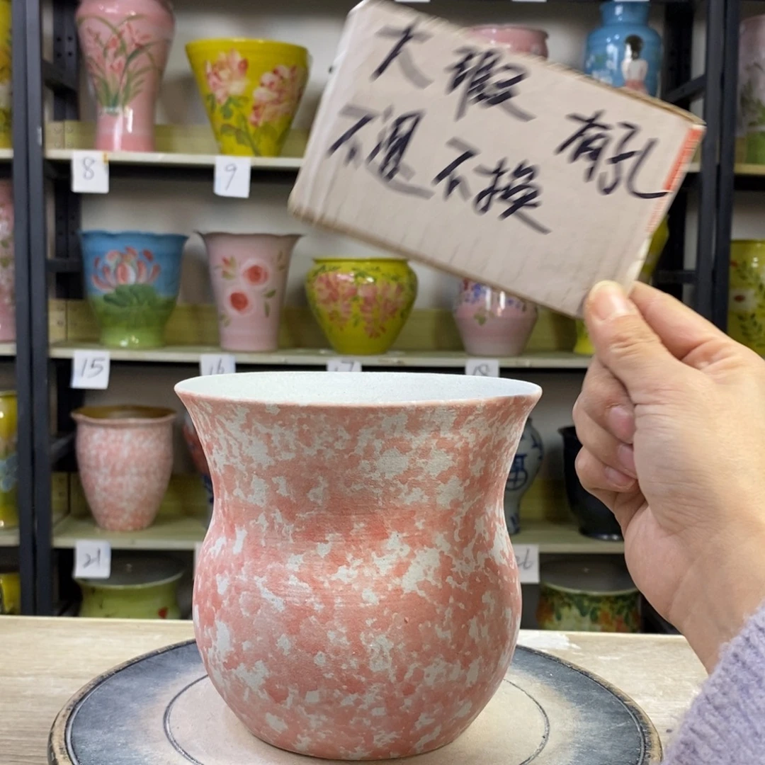 景德镇手工手绘陶瓷花盆