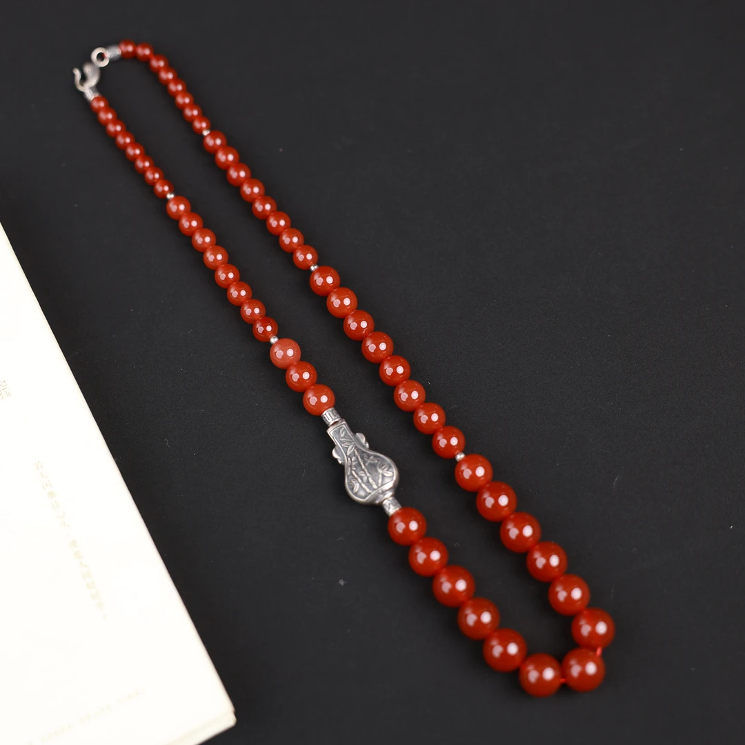 一团和气 | 原创设计精品天然红玛瑙塔链项链