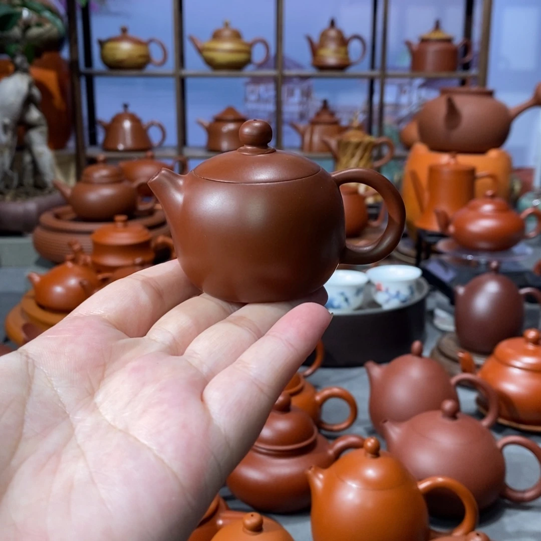 茶壶紫砂章淑煌朱泥小西施壶50cc