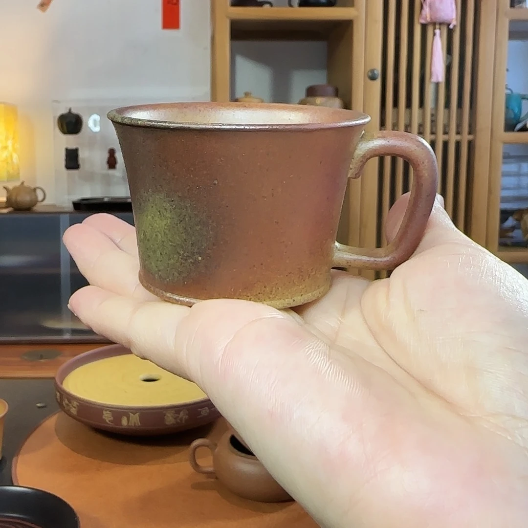 茶杯紫砂柴烧主人杯