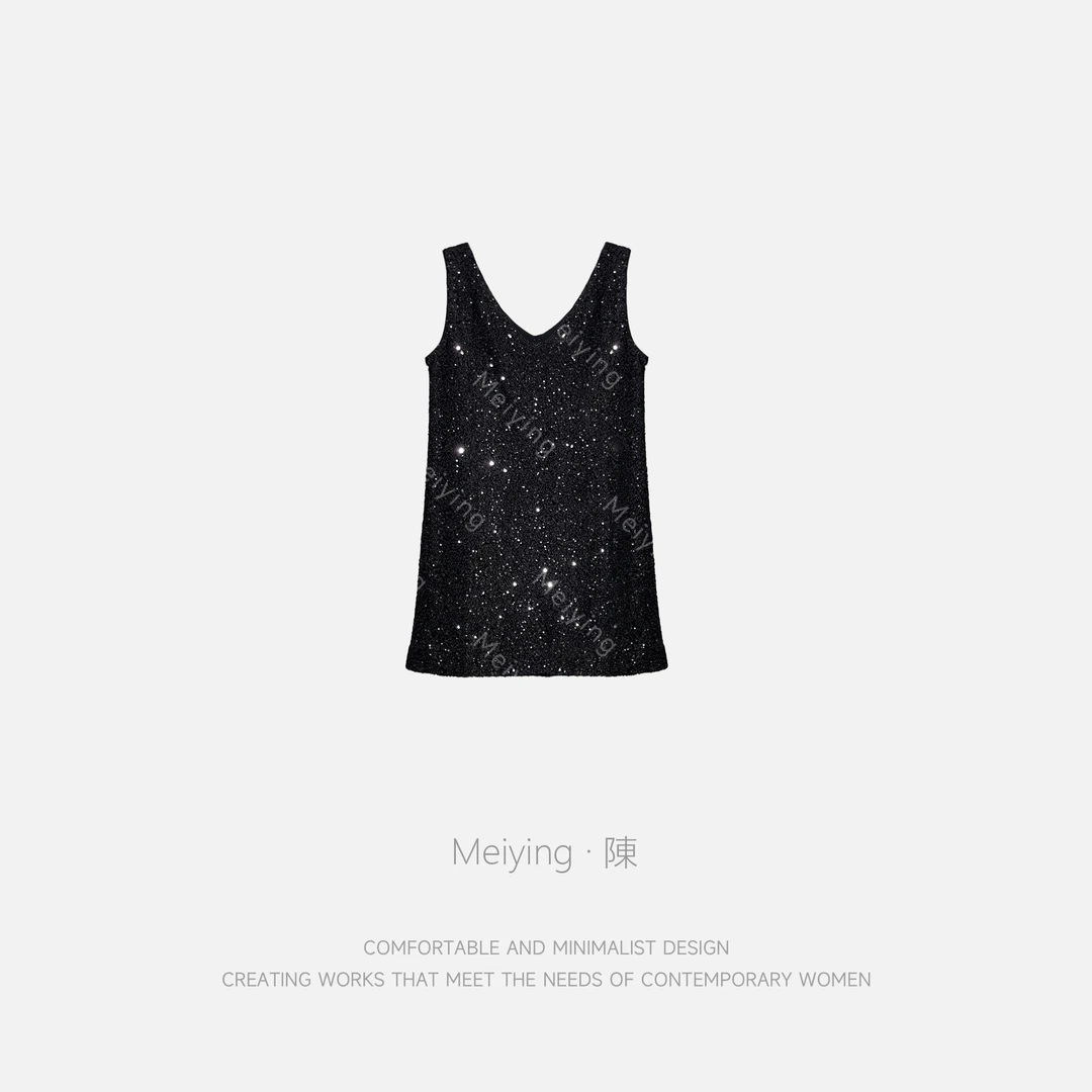 Meiying-"耀夜"优雅气质亮片高级感轻晚礼服连衣裙YA5QL027
