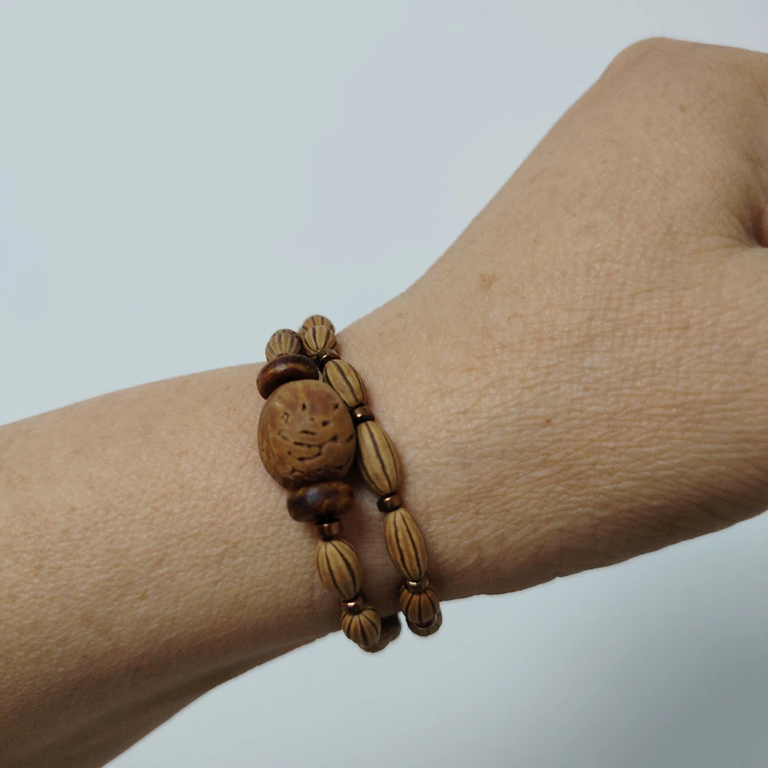 非金属木质手链 新疆野沙枣核女神手串