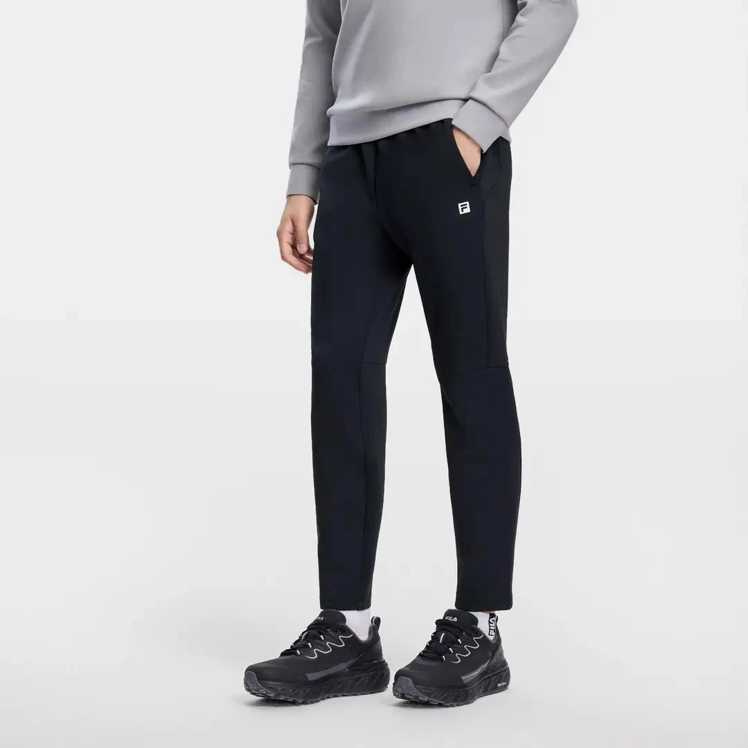 FILA斐乐男士秋冬休闲速干直筒裤运动针织裤弹力长裤A61M441606A