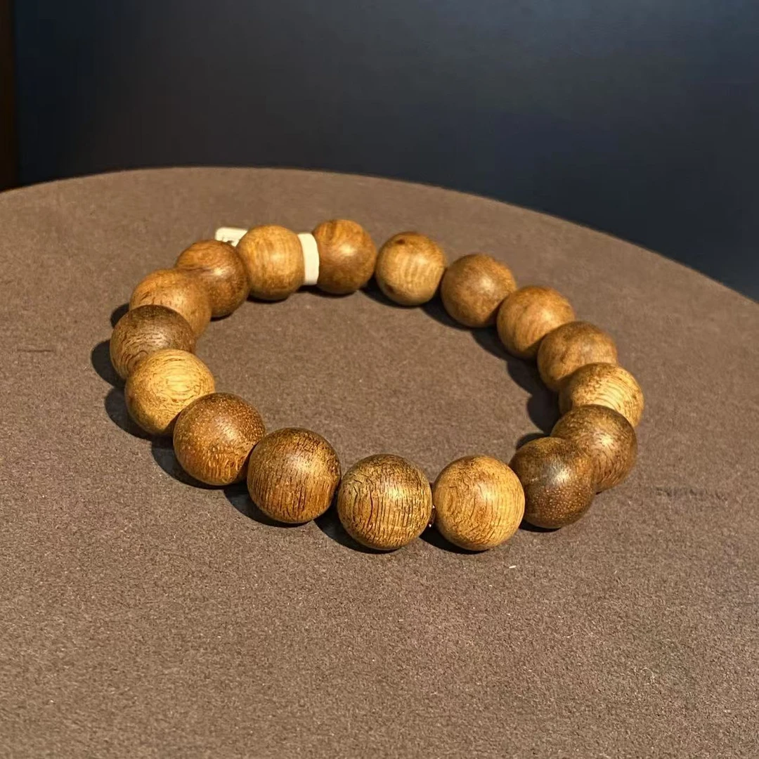 【明智师兄】11mm天然沉香西马圆珠单圈手串