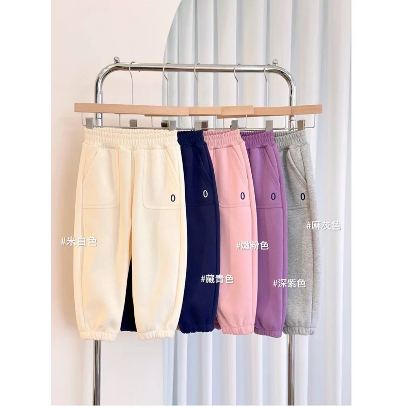 1213-N1720【034神裤】儿童洋气秋冬中大童加绒保暖长裤卫裤