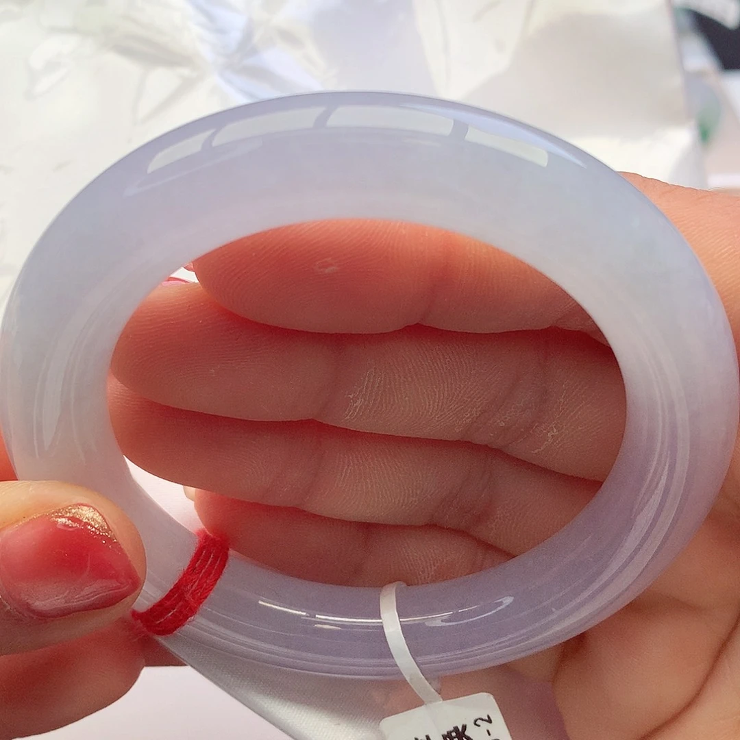 未镶嵌手镯翡翠5556圈口纯白至纯至净新手闭眼入2号