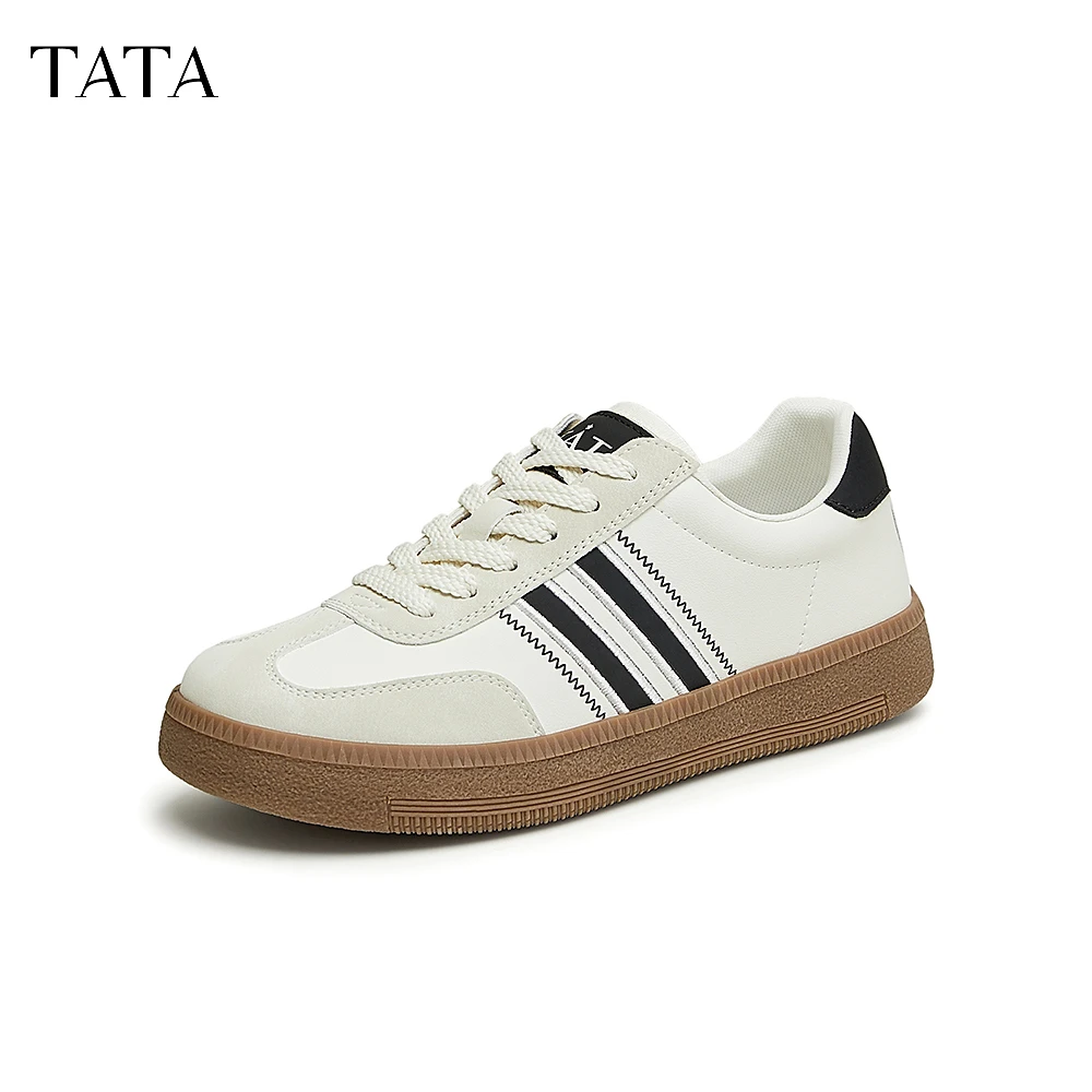 Tata他她活力训号复古德训鞋女百搭板鞋休闲平底鞋秋新款WU401CM4